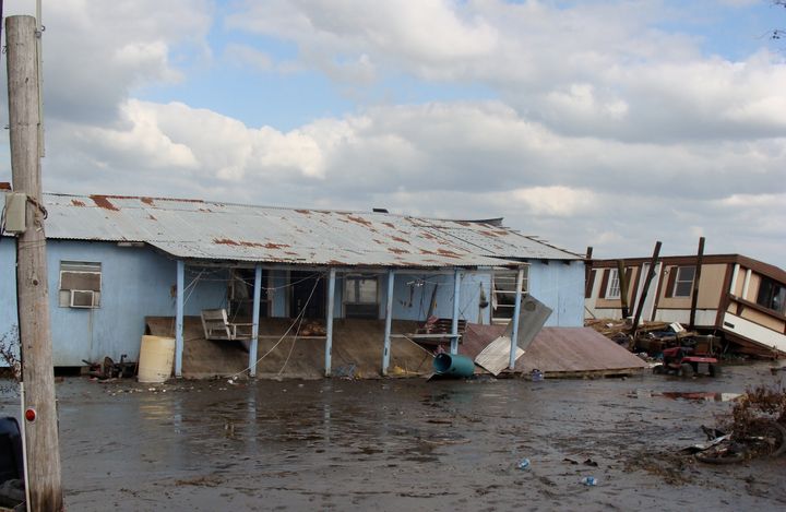 A photo from Isle De Jean Charles in southern Louisiana. A federal grant will allow the Native American community there to resettle on higher ground.