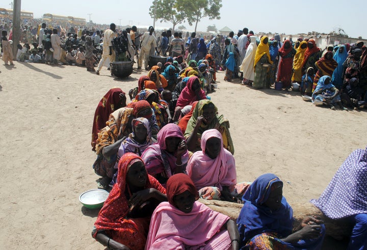 Dikwa camp, earlier this month. Nigerian authorities are pressing people to return to their homes, but displaced people told