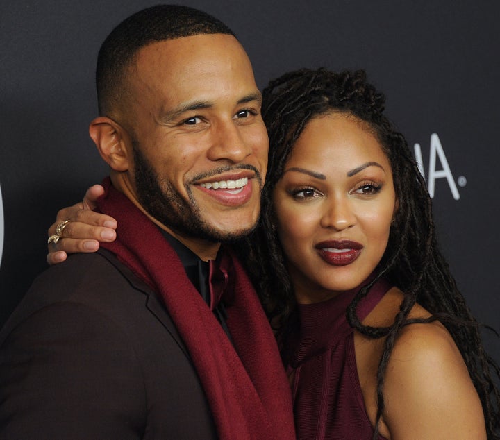 Meagan Good avec cool, mari DeVon Franklin 