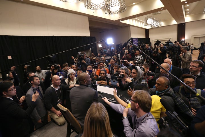 Kobe Bryant had -- by far -- the largest audience during the NBA All-Star Weekend media availability on Friday.