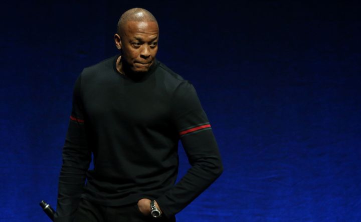 Dr. Dre speaks at CinemaCon on Apr. 23, 2015 in Las Vegas, Nevada.