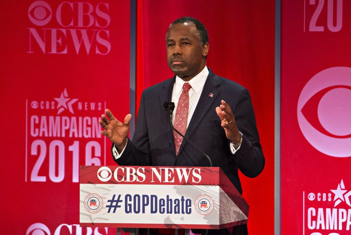 Ben Carson, retired neurosurgeon and 2016 GOP presidential candidate, used his closing statement in the CBS debate to pa