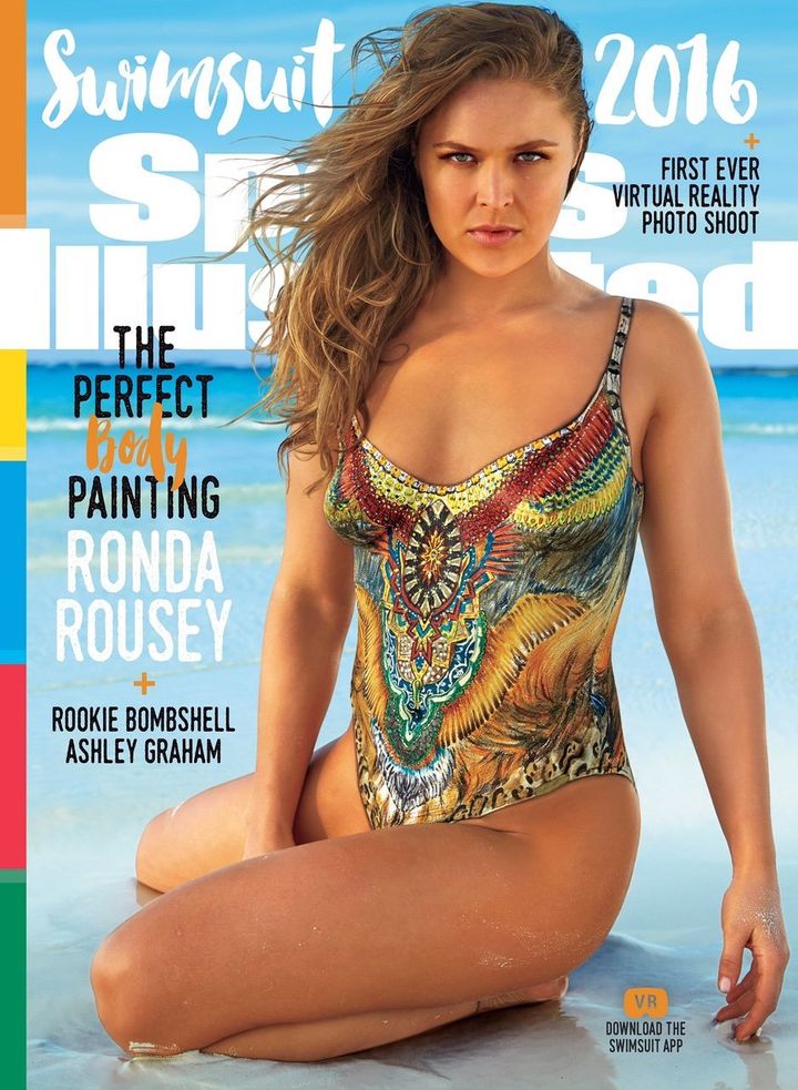 UFC fighter Ronda Rousey covers the 2016 Sports Illustrated Swimsuit Issue, on sale Monday.
