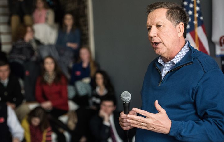 Republican presidential candidate and Ohio Gov. John Kasich said Sunday that it would be "a big mistake" for the United States to get embroiled in a civil war in Syria against its leader, Bashar Assad.