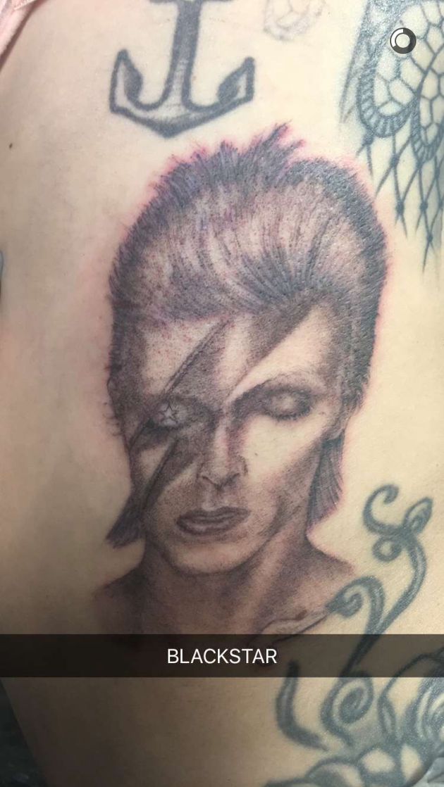 Lady Gaga Reveals David Bowie Tattoo On Snapchat Ahead Of Grammys Tribute Huffpost
