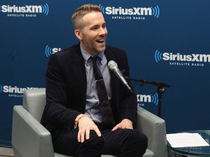 Actor Ryan Reynolds takes part in SiriusXM's Entertainment Weekly Radio Special with Ryan Reynolds hosted by Jess Cagle at SiriusXM Studio on February 10, 2016 in New York City.