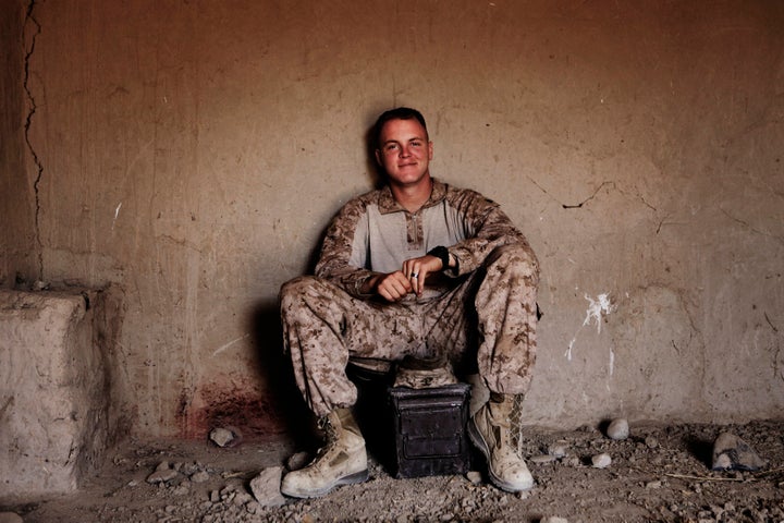 A 2010 portrait of Brennan in Musa Qala, Afghanistan, by Finnbarr O'Reilly.