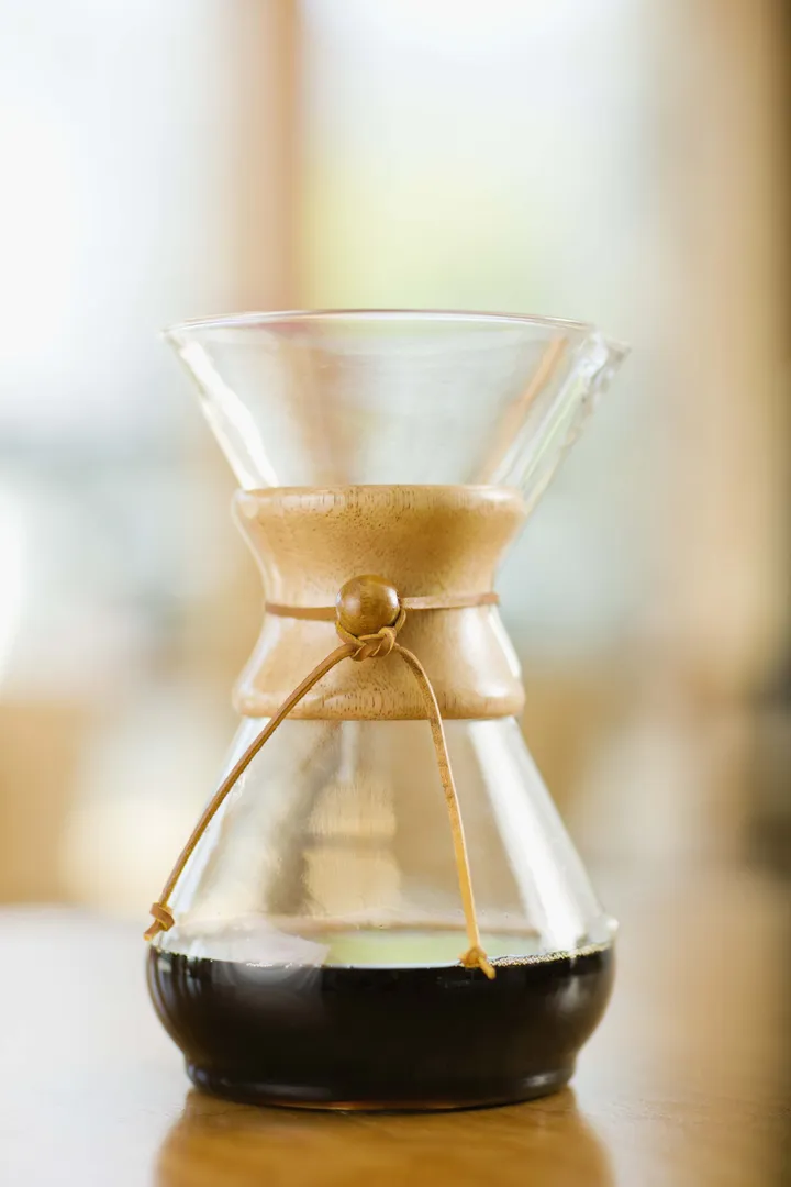 Chemex Pour Over Coffee Maker Glass Embossed Coffee Die Black