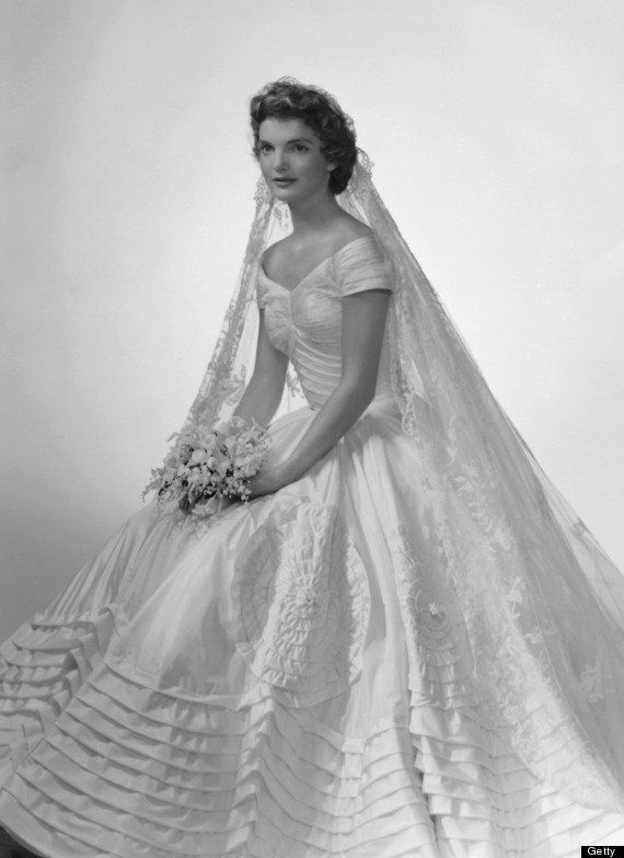 Bridal portrait of Jacqueline Lee Bouvier taken in New York, New York, in 1953. 