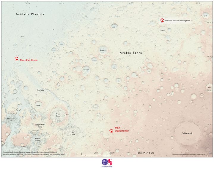 The map covers about 7 percent of Mars' surface.
