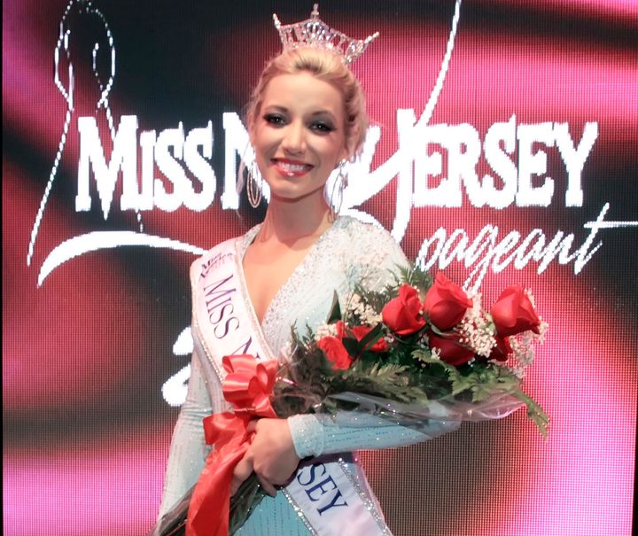 Cara McCollum, seen here in June 2013 shortly after being crowned Miss New Jersey, was critically injured in a single-car crash Monday night, police said.