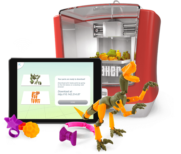 The ThingMaker allows you to design, print and assemble toys all in the comfort of your home.