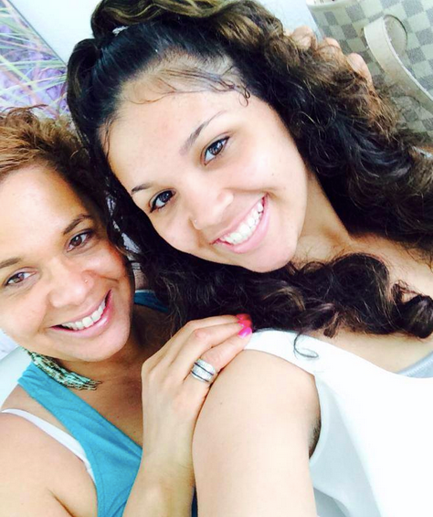 Asha Bandele with her daughter, Nisa. 