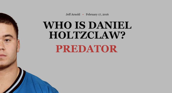 The banner image on SB Nation's since-spiked feature on ex-Eastern Michigan University football player and convicted serial rapist Daniel Holtzclaw.