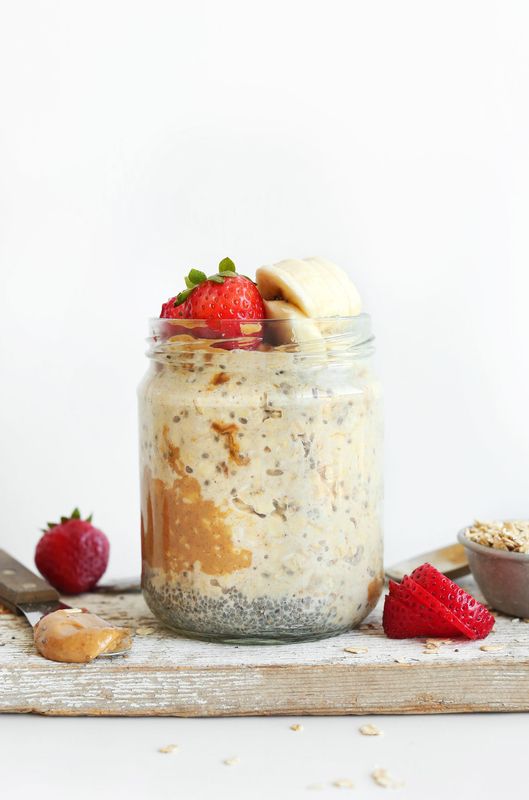 Get the Peanut Butter Overnight Oats recipe&nbsp;from Minimalist Baker