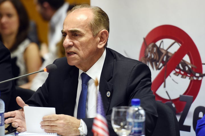 Brazilian Minister of Health Marcelo Castro speaks during a Brazil-U.S. meeting Thursday in Brasilia for a joint response against the Zika virus outbreak.