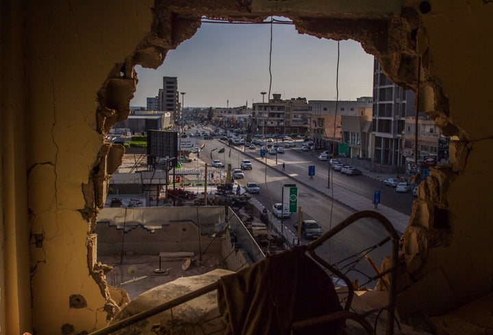 Signs of heavy clashes during the 2011 Libyan uprising remain evident in Misrata, Libya. Since Muammar Gaddafi, the coun
