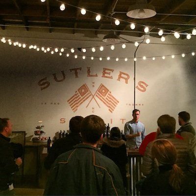 Scot Sanborn hosts a tour at his distillery, Sutler's Spirit Co., in Winston-Salem, North Carolina.