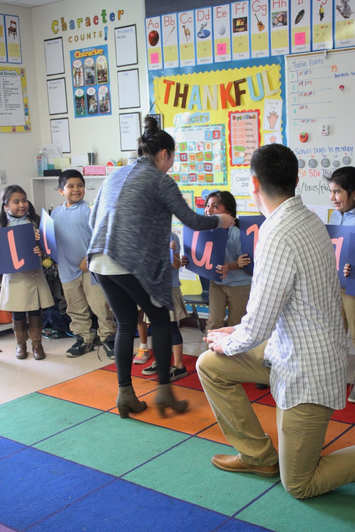 "One student was even crying because she was so overwhelmed with joy and excitement. Watching her reaction on camera is probably one of my favorite parts of the entire proposal."