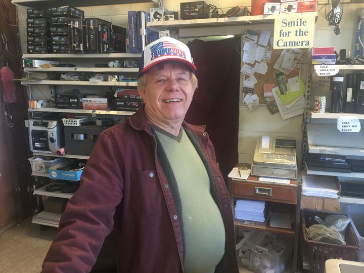 Richard Weisner, the owner of Rich's Pawn Shop in Laurens, South Carolina, is a big Donald Trump supporter.