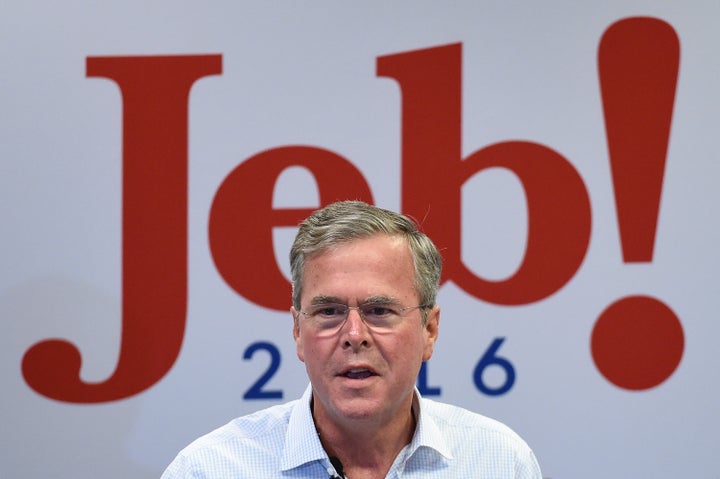 An excited former Florida Gov. Jeb Bush.