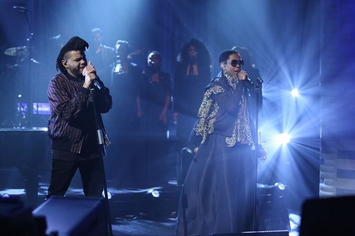 Lauryn Hill joined The Weeknd onstage during 'The Tonight Show' on Friday.