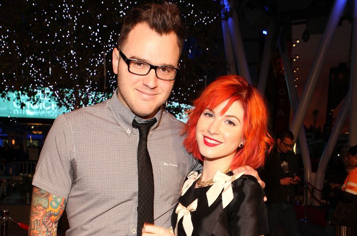 Musician Chad Gilbert of New Found Glory and singer Hayley Williams of Paramore arrive at the People's Choice Awards 2010 held at Nokia Theatre L.A. Live on January 6, 2010 in Los Angeles, California. (Photo by Christopher Polk/Getty Images for PCA)