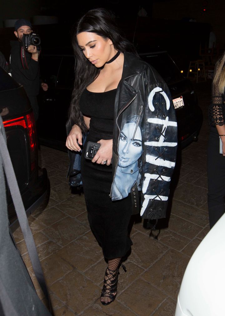 Kim Kardashian Wears A Jacket With Her Face On It, Naturally | HuffPost ...