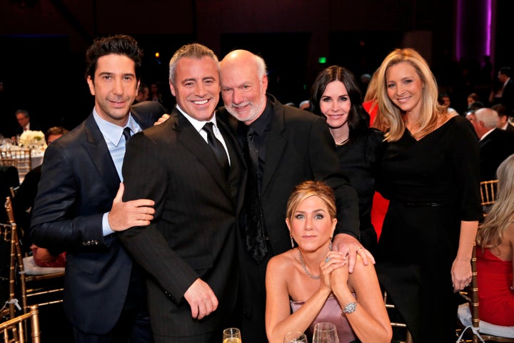 David Schwimmer, Matt LeBlanc, James Burrows, Jennifer Aniston, Courteney Cox, Lisa Kudrow. 