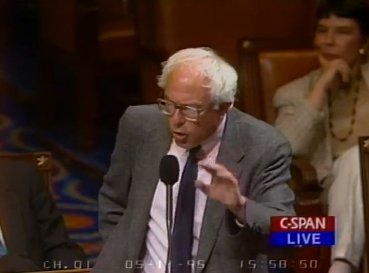 Bernie Sanders denounces a homophobic slur on the House Floor in 1995.