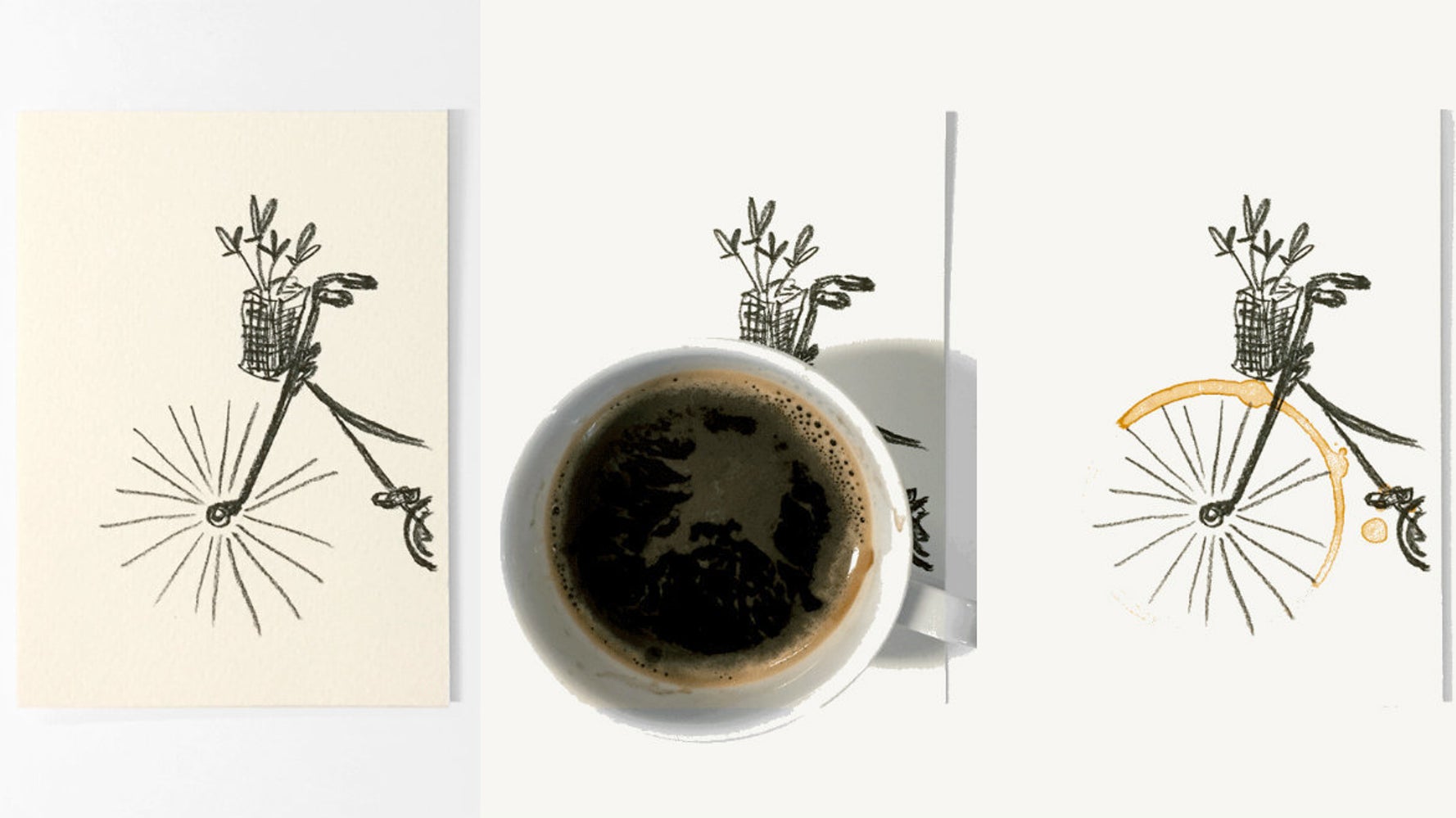 B331s コーヒーカップ　一組　作者不詳　変形　モダンアート 京の美意識を器に 高松 伸とTALK LIVINGによる「洛」シリーズ発売