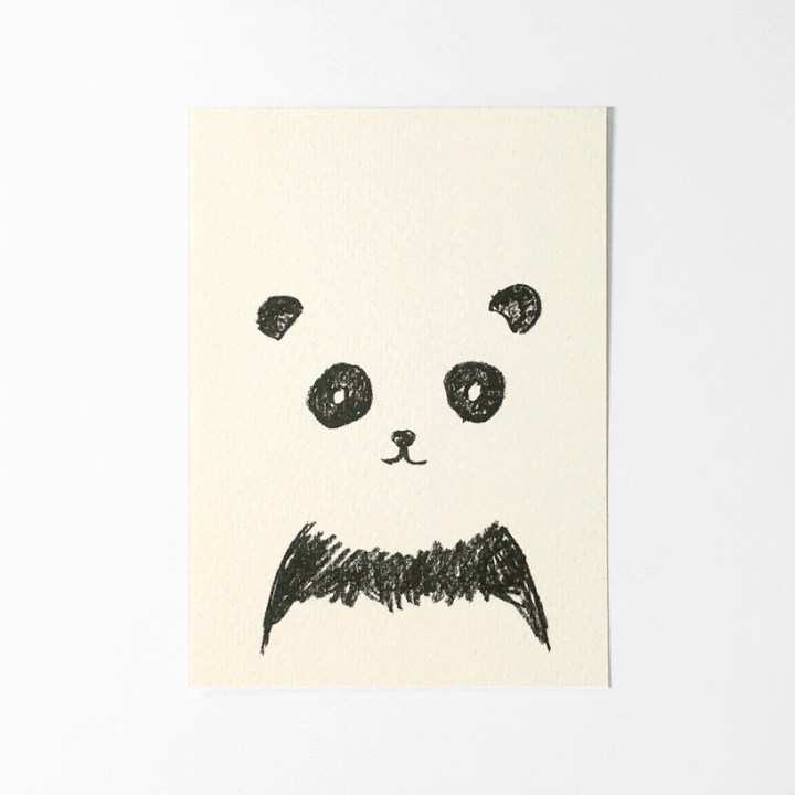 This panda has clearly had a little too much coffee. 