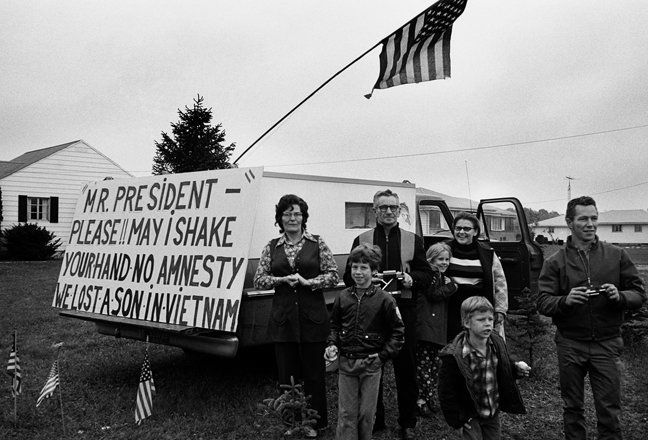 “No Amnesty,” President Nixon campaigning, Ohio.