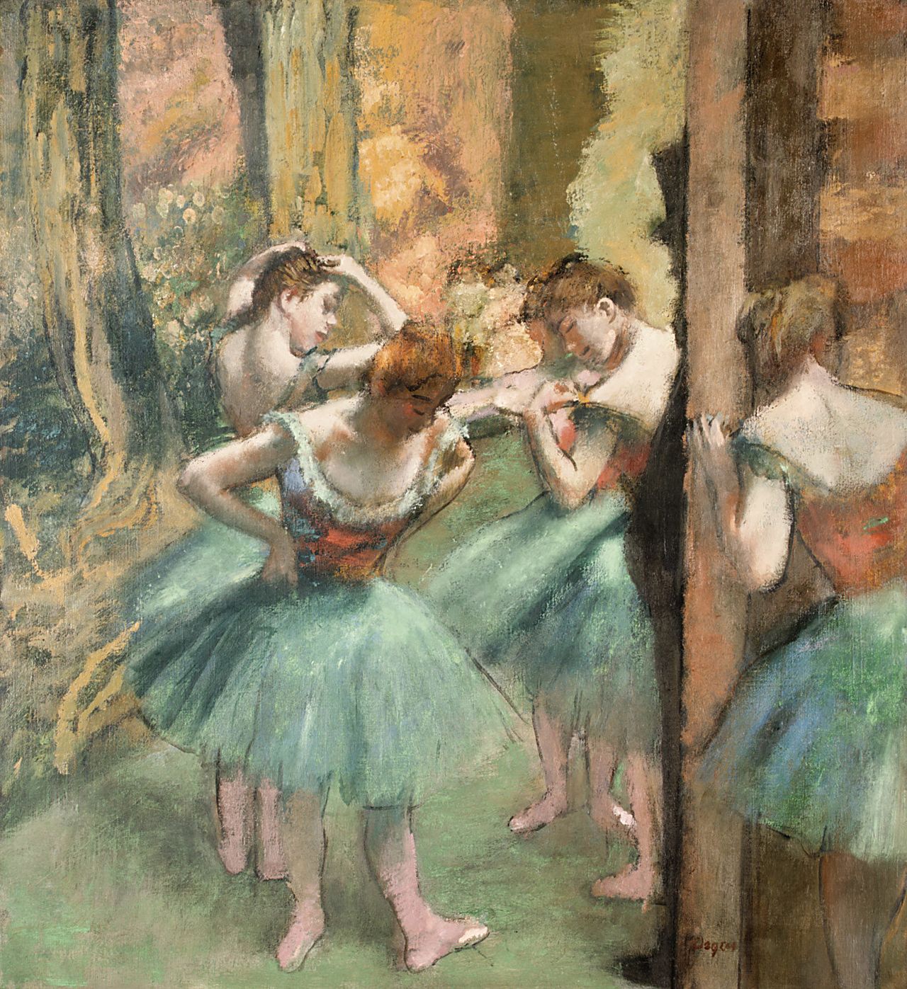Edgar Degas, "Dancers, Pink and Green," ca. 1890, oil on canvas, Metropolitan Musueum of Art Gallery 816