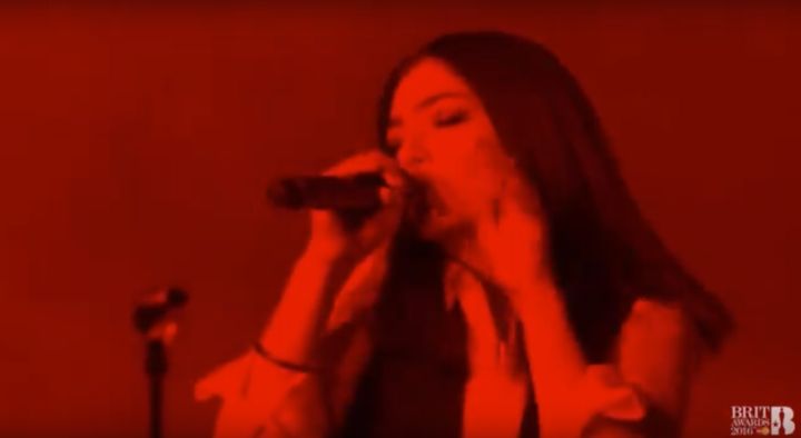 Lorde performing "Life on Mars?" in tribute to David Bowie at the Brit Awards. 