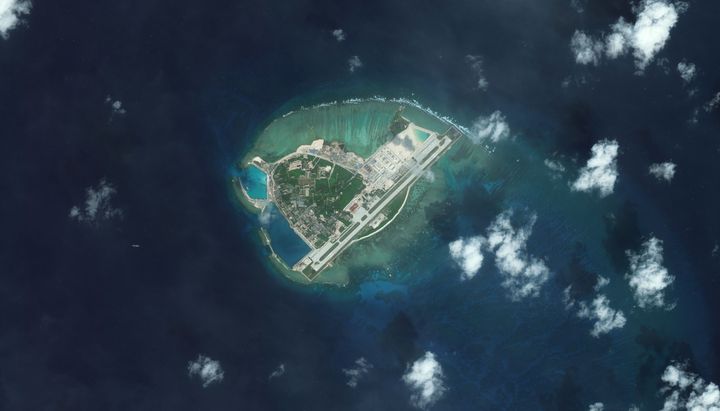 The South China Sea, a popular trading route that holds a mother lode of natural oil and gas reserves, has been a source of escalating tension in southeast Asia for decades. This photo shows Woody Island, a Chinese-controlled islet in the sea's Paracel islands.