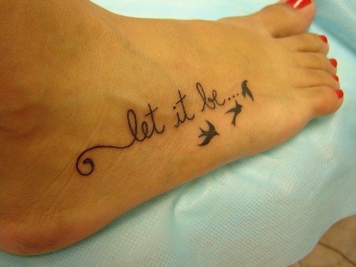 Let It Be Temporary Tattoo Set of 3  Small Tattoos