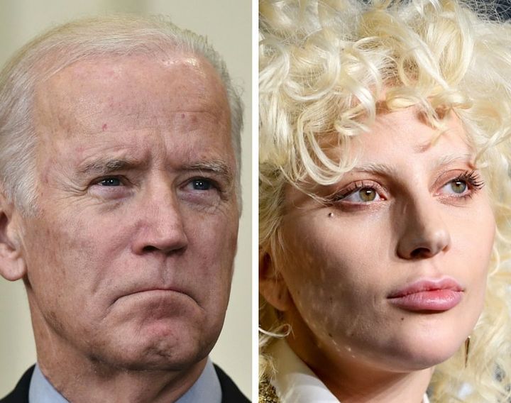 Vice President Joe Biden and Lady Gaga. 