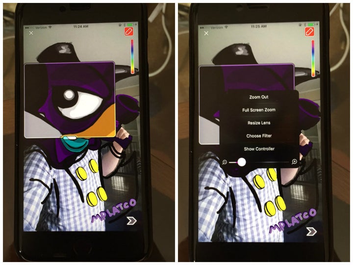 Snapchat Extend snaps update, Generate a zoomed out version snaps