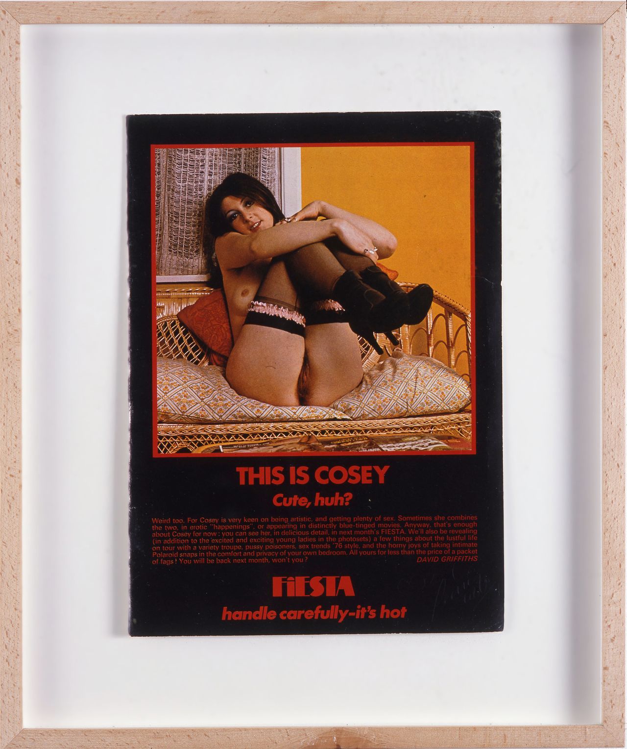 This is Cosey, Cute huh? 2010 Magazine Action Print on paper 30 x 38 cm (framed)