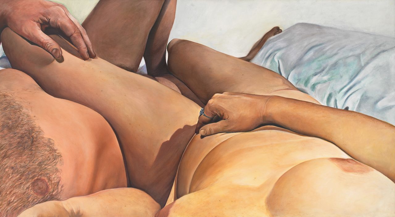 Joan Semmel Touch, 1975 Oil On Canvas 57 x 103 in