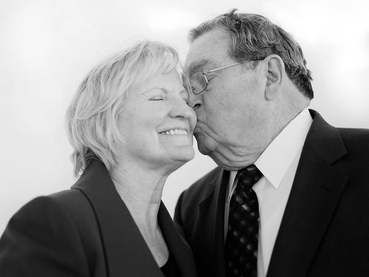 “We met when I was working at a women’s dress shop in California, and he was working next door at a men’s clothing store. Every morning we’d both go out to sweep the sidewalk. One day our brooms met, and we fell in love on that sidewalk in front of those stores. We talked everyday and he swept me off my feet!"<br>- <em>Andrew & Norma, married 57 years at the time of the interview</em>