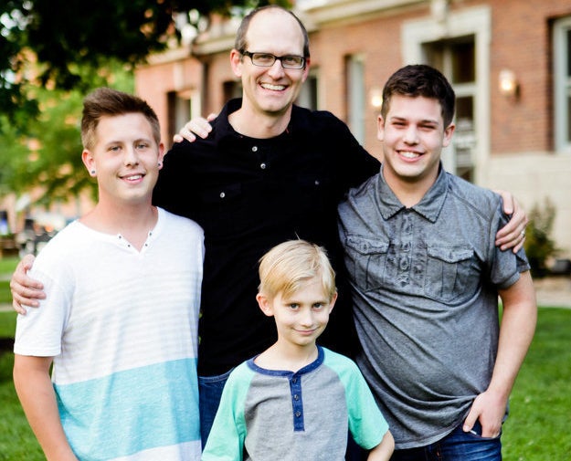 Brian poses with Daniel, Mitchel and Isaiah.