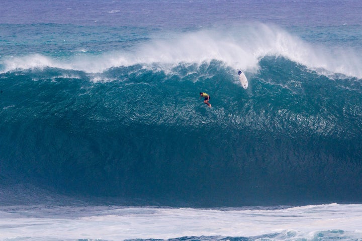 Grant Twiggy Baker takes a massive drop as he wipes out.