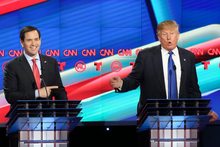 Sen. Marco Rubio (R-Fla.) and Donald Trump clashed in Thursday's debate in Houston. Whether Rubio's words were enough to