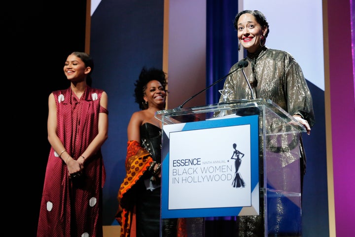 Actors Zendaya, Rhonda Ross Kendrick and Tracee Ellis Ross speak at the 2016 Essence Black Women in Hollywood event.