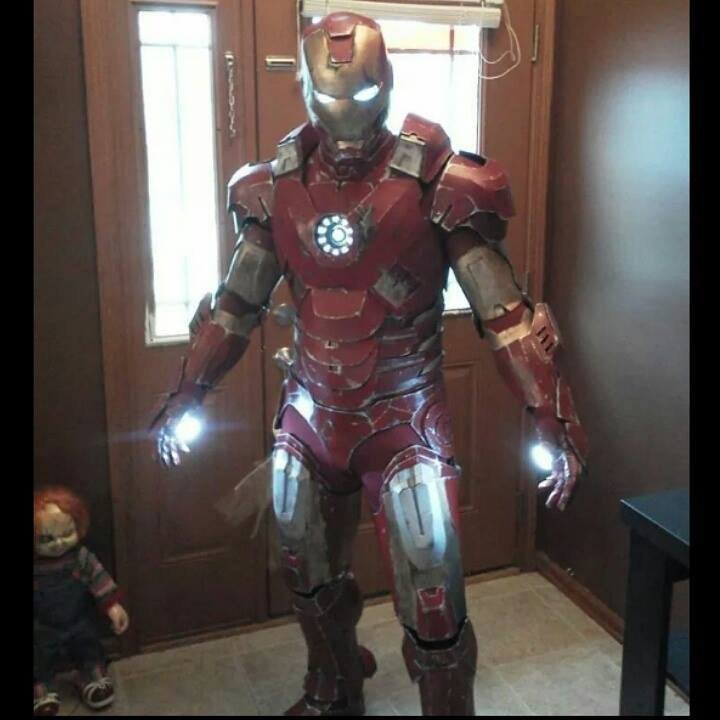 Brock’s Ironman costume.