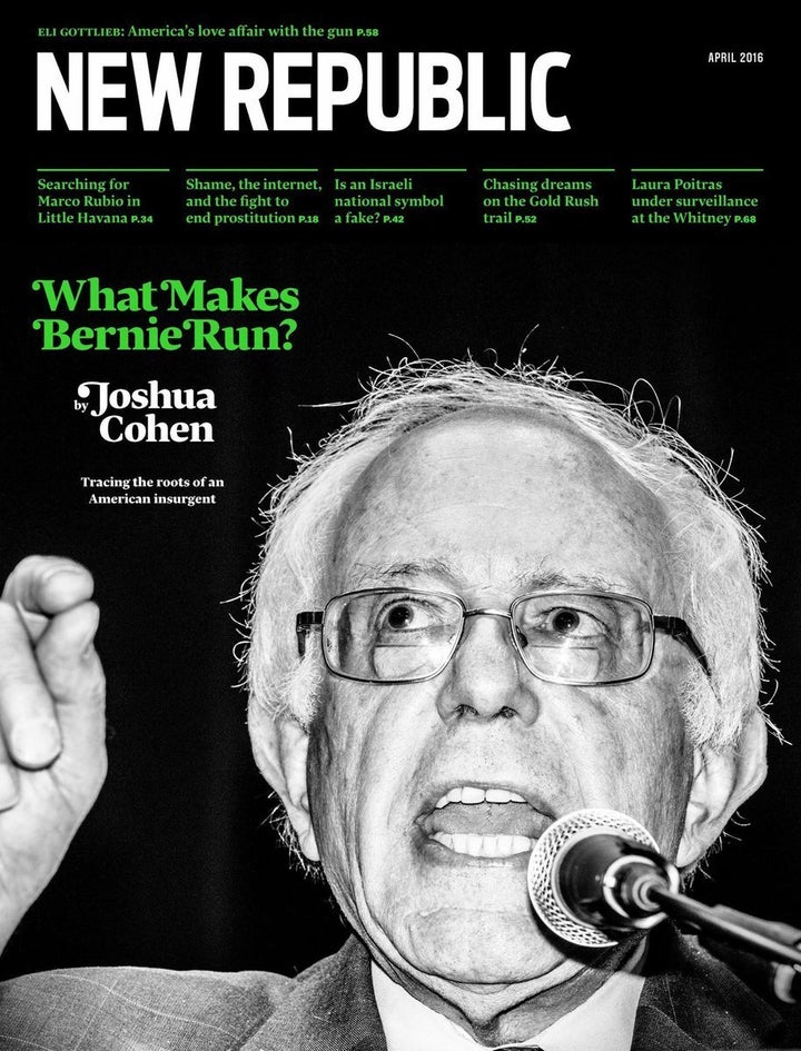 Bernie Sanders graces the cover of the last issue of the Chris Hughes era.