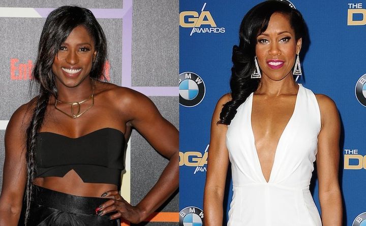 Rutina Wesley, left, was captioned as Regina King, right, at the Emmy Awards in 2010. The mistake only added to King's frustration about the show's lack of diversity.