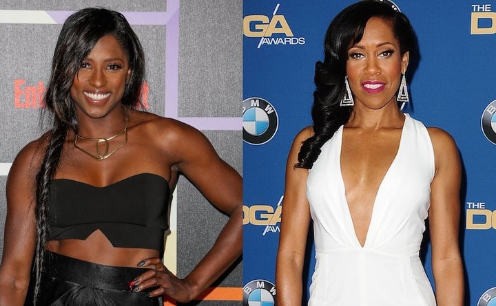 Rutina Wesley, left, was captioned as Regina King, right, at the Emmy Awards in 2010. The mistake only added to King's frustration about the show's lack of diversity.